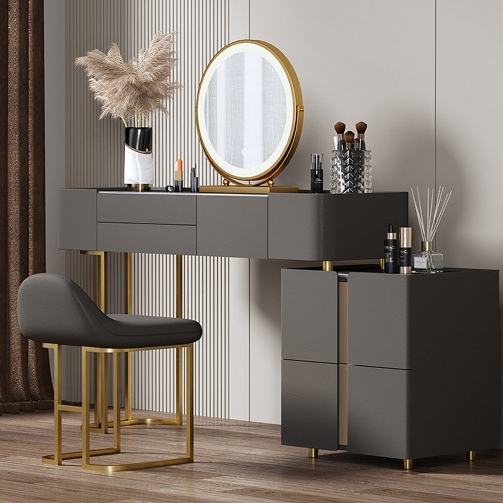 LUXORA DR1016 80-120cm Pine Frame Rock Board Desktop Dressing Table