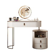 LUXORA DR1019 80-120cm Rock Countertop Solid Wood Cabinet Dressing Table