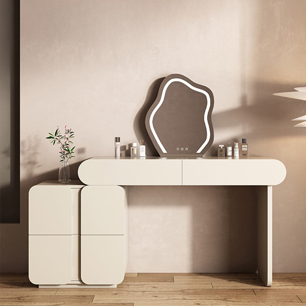 LUXORA DR1027 80-120cm Lacquered Solid Wood Tabletop Dressing Table