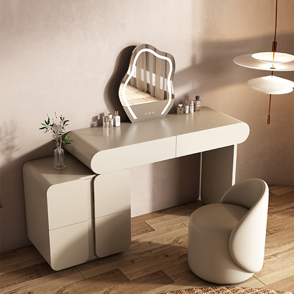 LUXORA DR1027 80-120cm Lacquered Solid Wood Tabletop Dressing Table