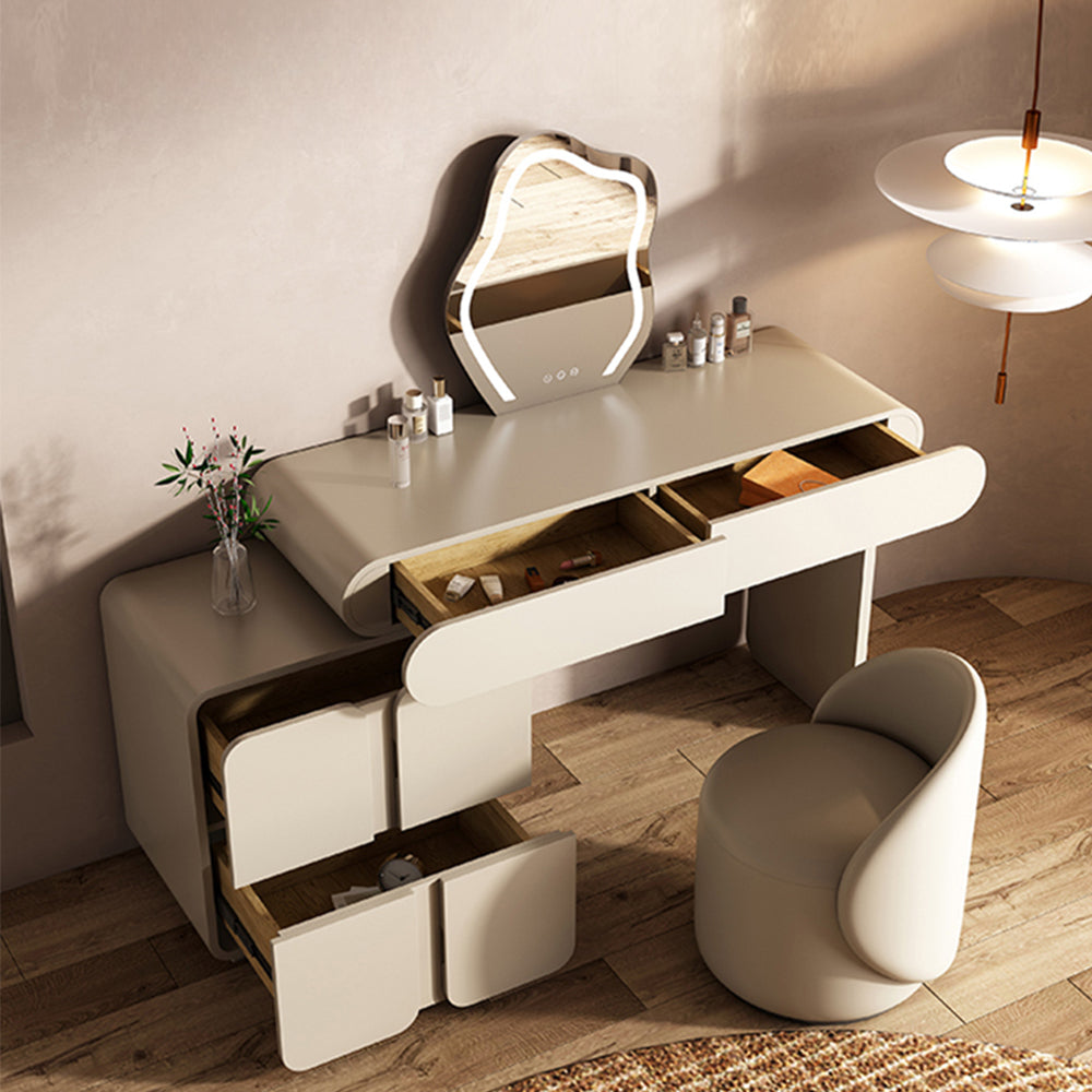 LUXORA DR1027 80-120cm Lacquered Solid Wood Tabletop Dressing Table