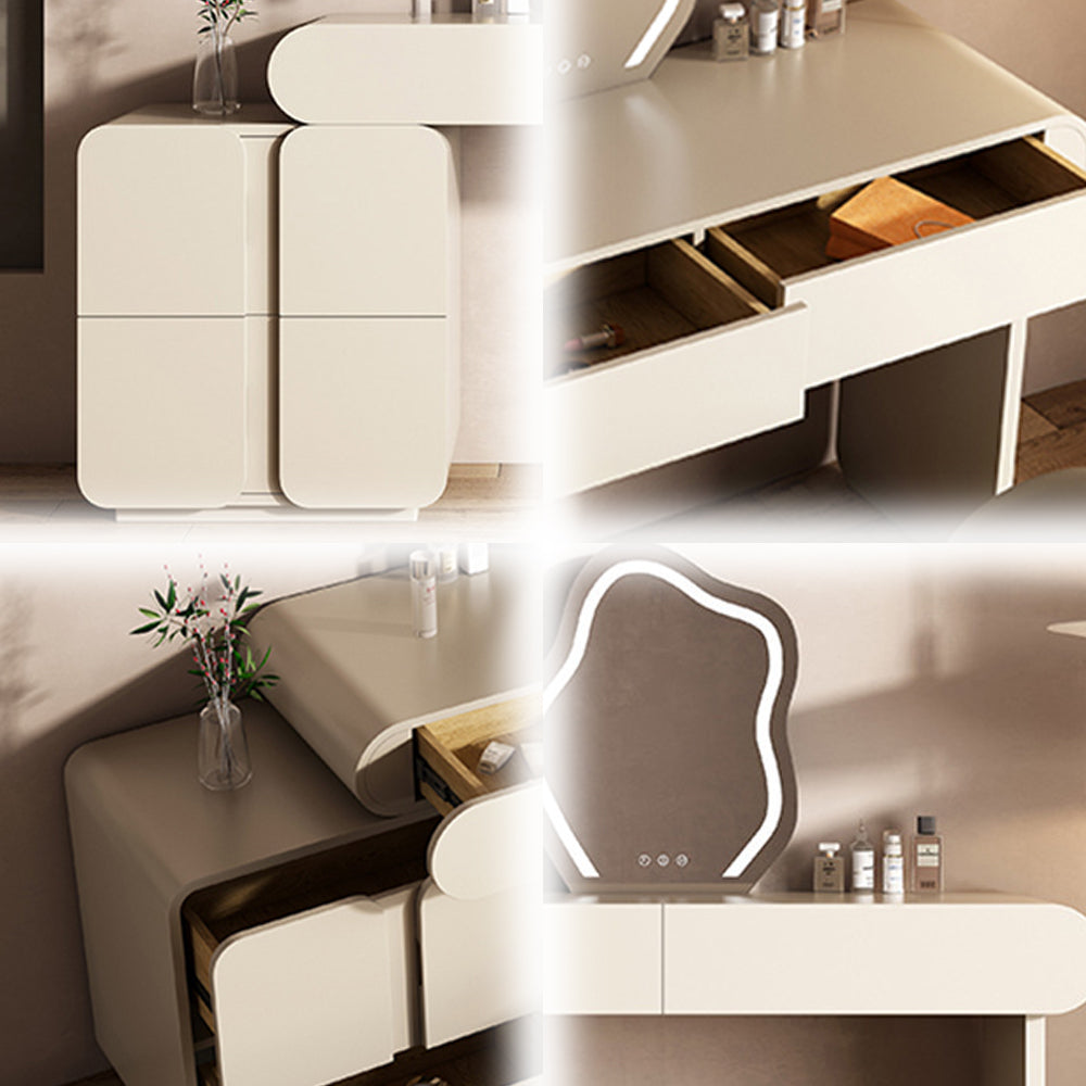 LUXORA DR1027 80-120cm Lacquered Solid Wood Tabletop Dressing Table