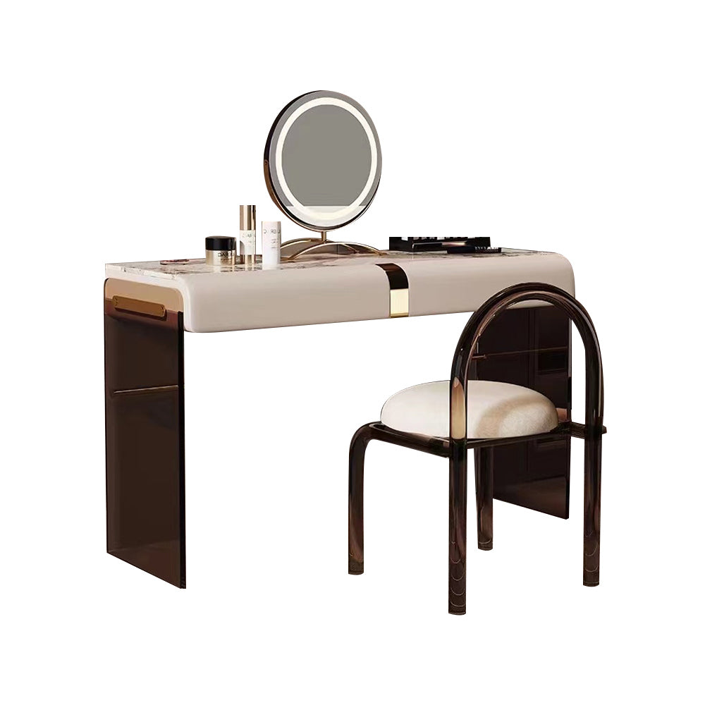 LUXORA DR1029 80-120cm Rock Countertop Solid Wood Cabinet Dressing Table