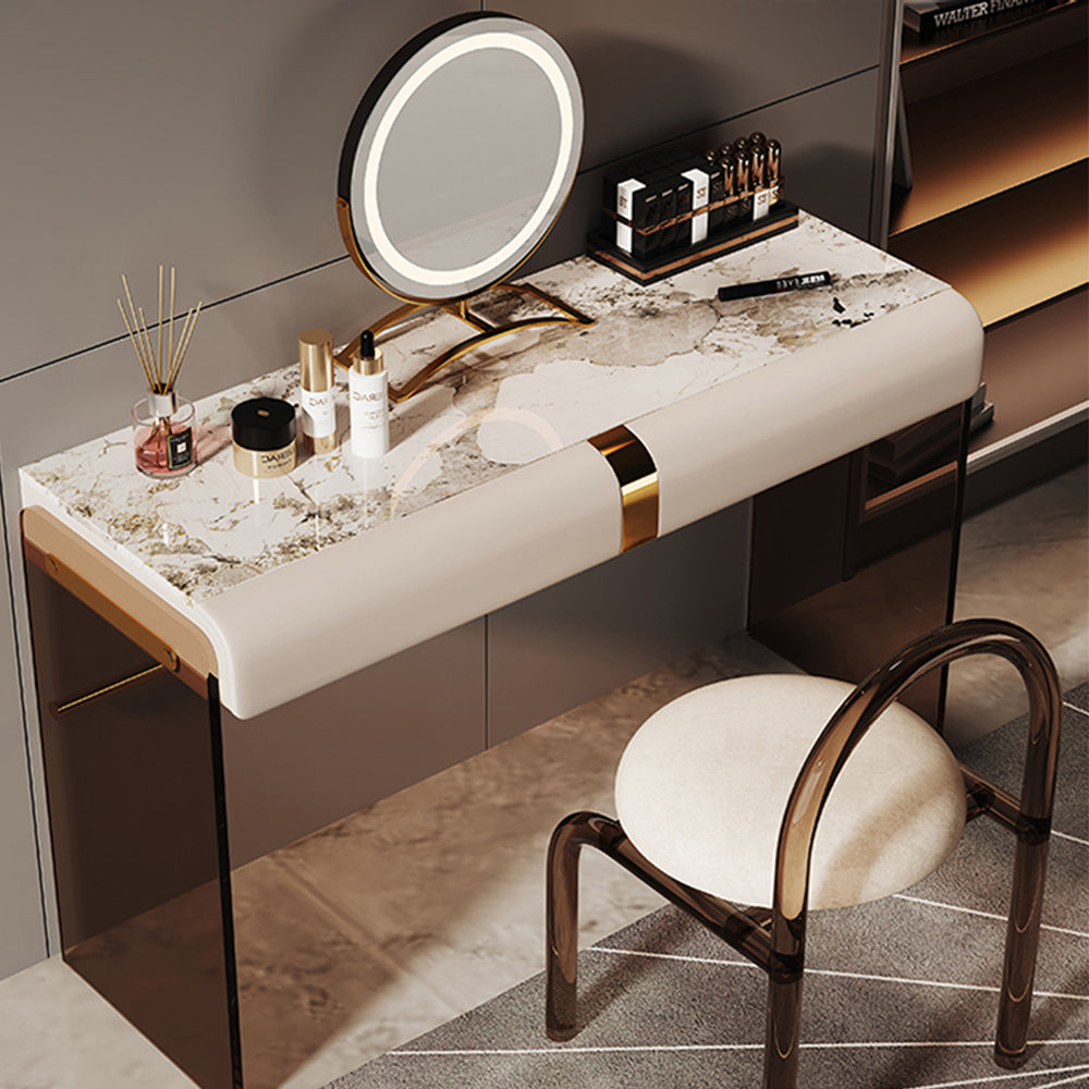 LUXORA DR1029 80-120cm Rock Countertop Solid Wood Cabinet Dressing Table