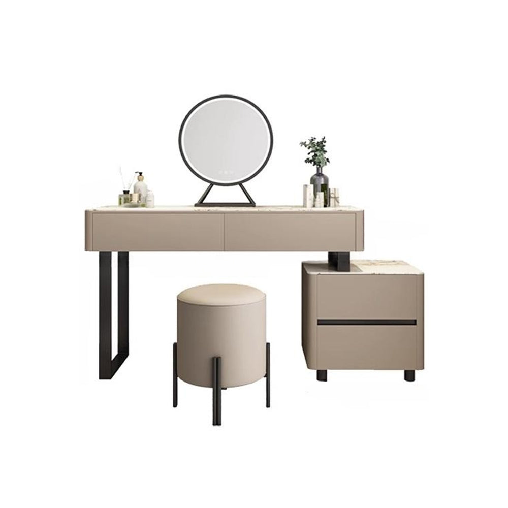 LUXORA DR1030 80-120cm Rock Countertop Solid Wood Cabinet Dressing Table