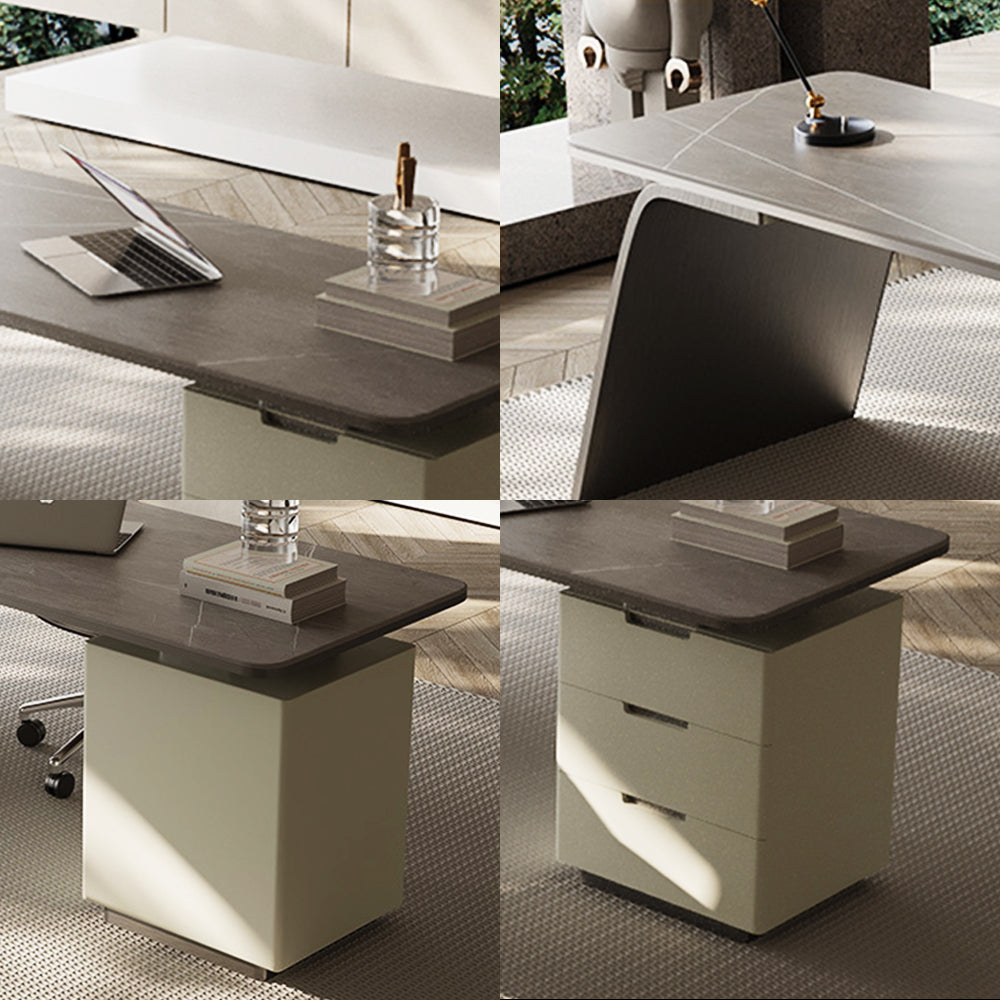 LUXORA WD1032 140/160/180 Minimalist Style Sintered Stone Desk