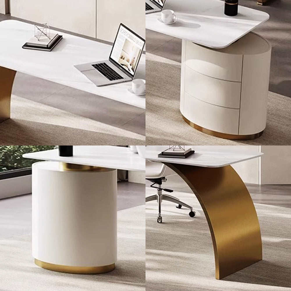 LUXORA WD1033 140/160/180 Minimalist Style Sintered Stone Desk