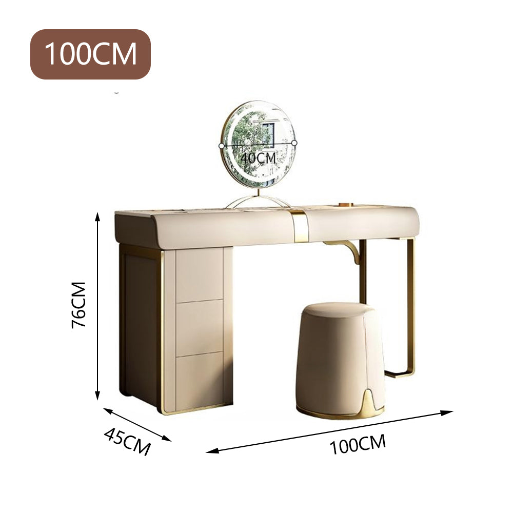 LUXORA DR1035 100-120cm Lacquered Solid Wood Tabletop Dressing Table