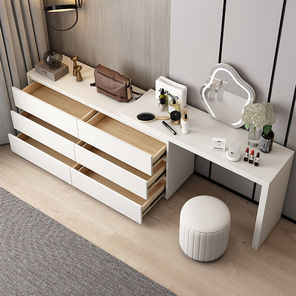 LUXORA DR1036 120-140cm Eco-Friendly Board Vanity Able With LED Mirror