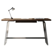 LUXORA WD1040 120/140/160cm Minimalist Style Black Walnut Solid Wood Desk