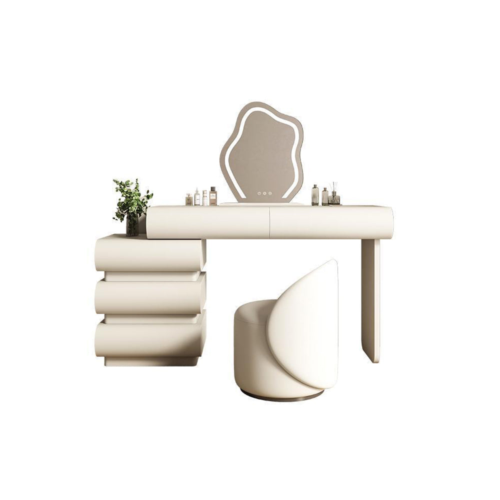 LUXORA DR1047 80-120cm Pine Frame Lacquered Solid Wood Dressing Table