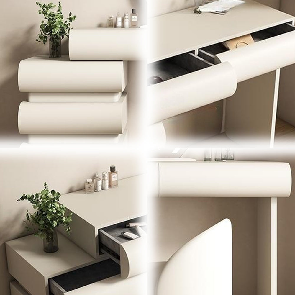 LUXORA DR1047 80-120cm Pine Frame Lacquered Solid Wood Dressing Table