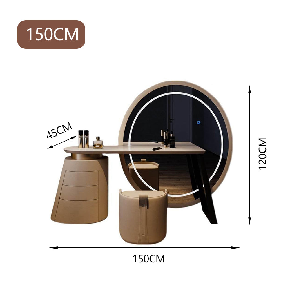 LUXORA DR1049 150cm Lacquered Solid Wood Tabletop Dressing Table