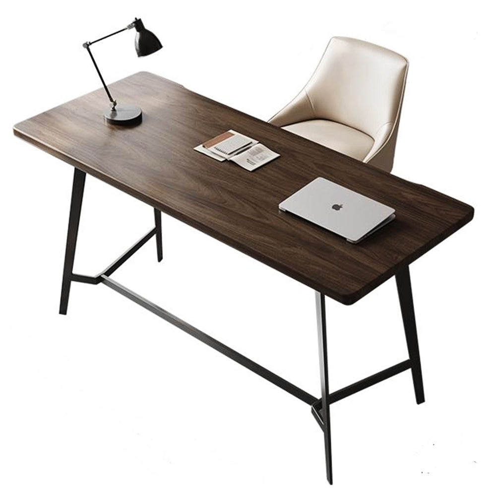 LUXORA WD1049 120/140/160CM Minimalist Style Black Walnut Solid Wood Desk