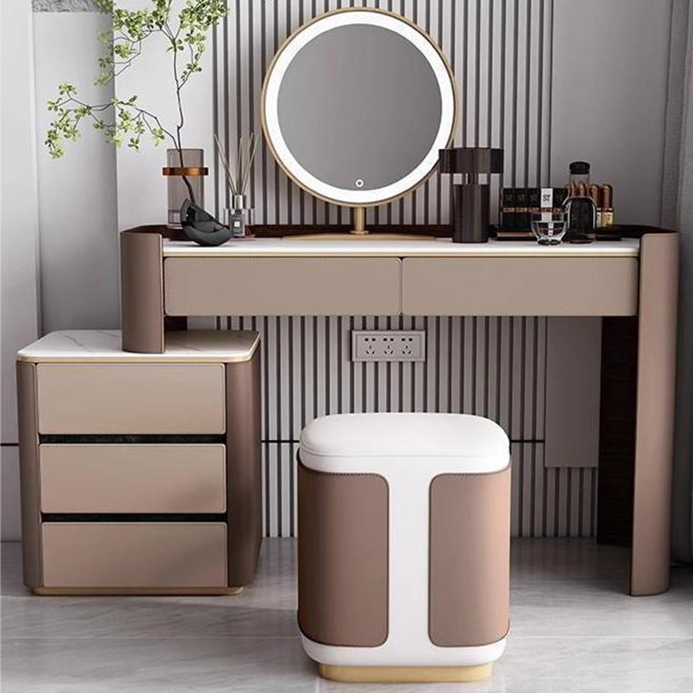 LUXORA DR1060 80-120cm Lacquered Solid Wood Tabletop Dressing Table