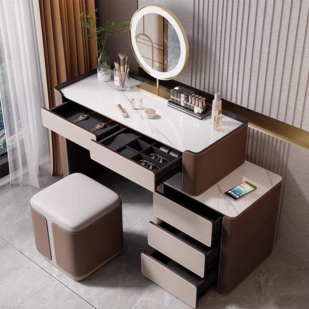 LUXORA DR1060 80-120cm Lacquered Solid Wood Tabletop Dressing Table