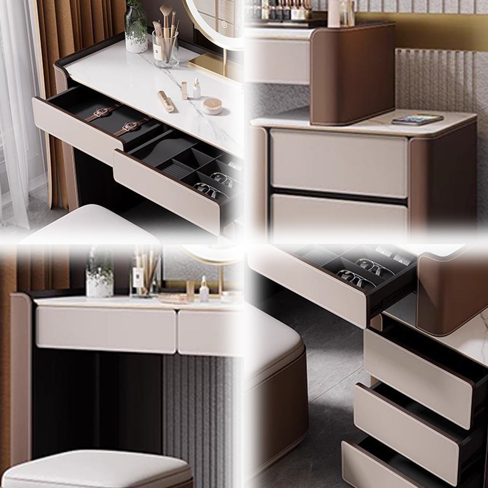 LUXORA DR1060 80-120cm Lacquered Solid Wood Tabletop Dressing Table