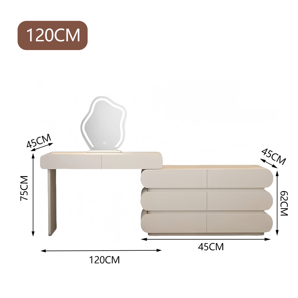 LUXORA DR1061 80-120cm Expandable Solid wood Tabletop Dressing Table