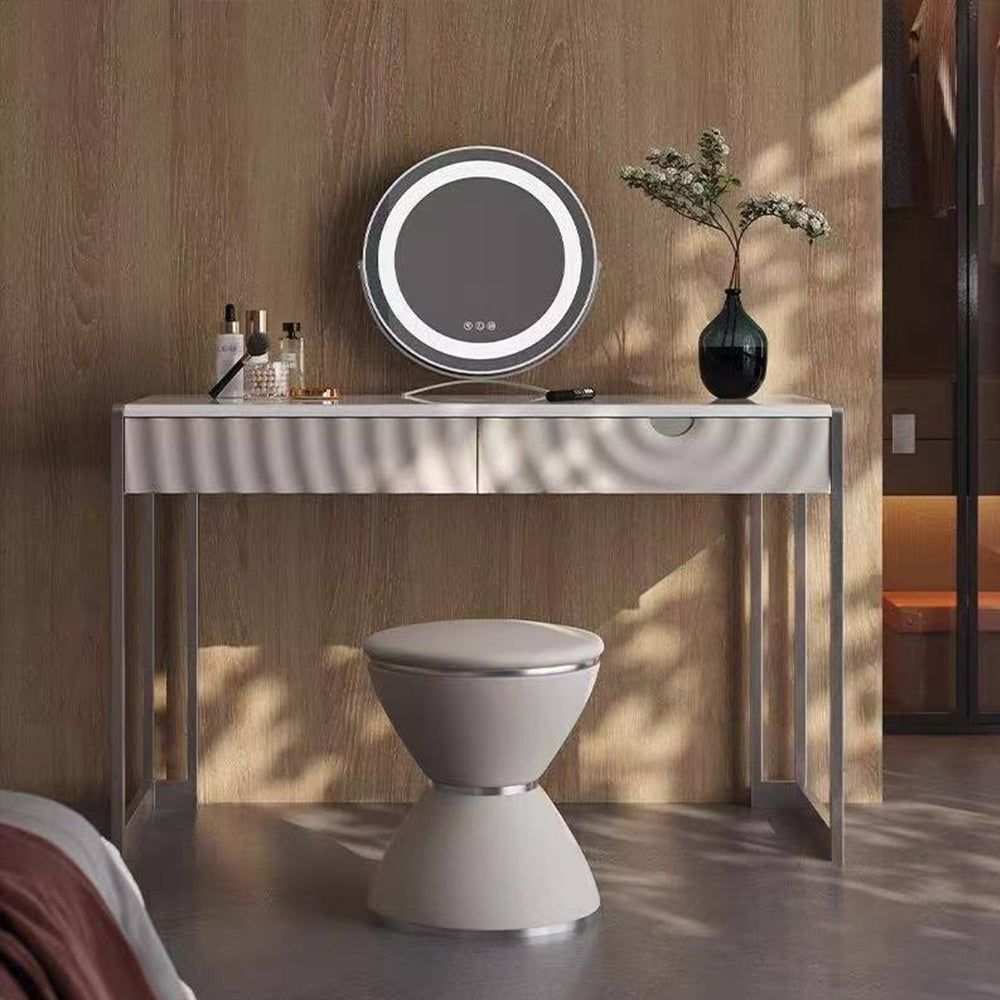 LUXORA DR1066 80-120cm Carbon Steel Base Solid Wood Countertop Dressing Table