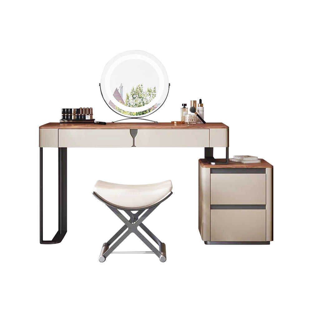 LUXORA DR1067 80-120cm Walnut Wood Countertop Dressing Table