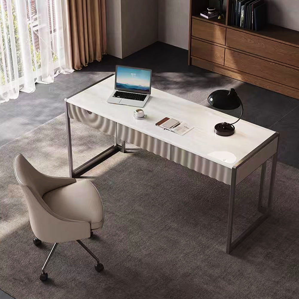 LUXORA DR1068 120/140/160cm Minimalist Style Supercrystal Stone Desk