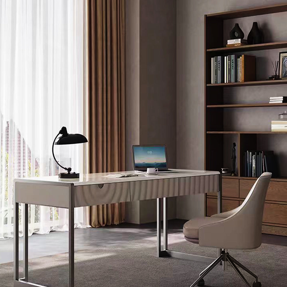 LUXORA DR1068 120/140/160cm Minimalist Style Supercrystal Stone Desk