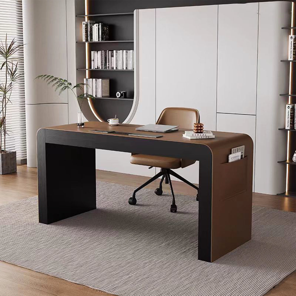 LUXORA DR1074 120/140/160/180cm Minimalist Style Fall Saddle Leather Desk