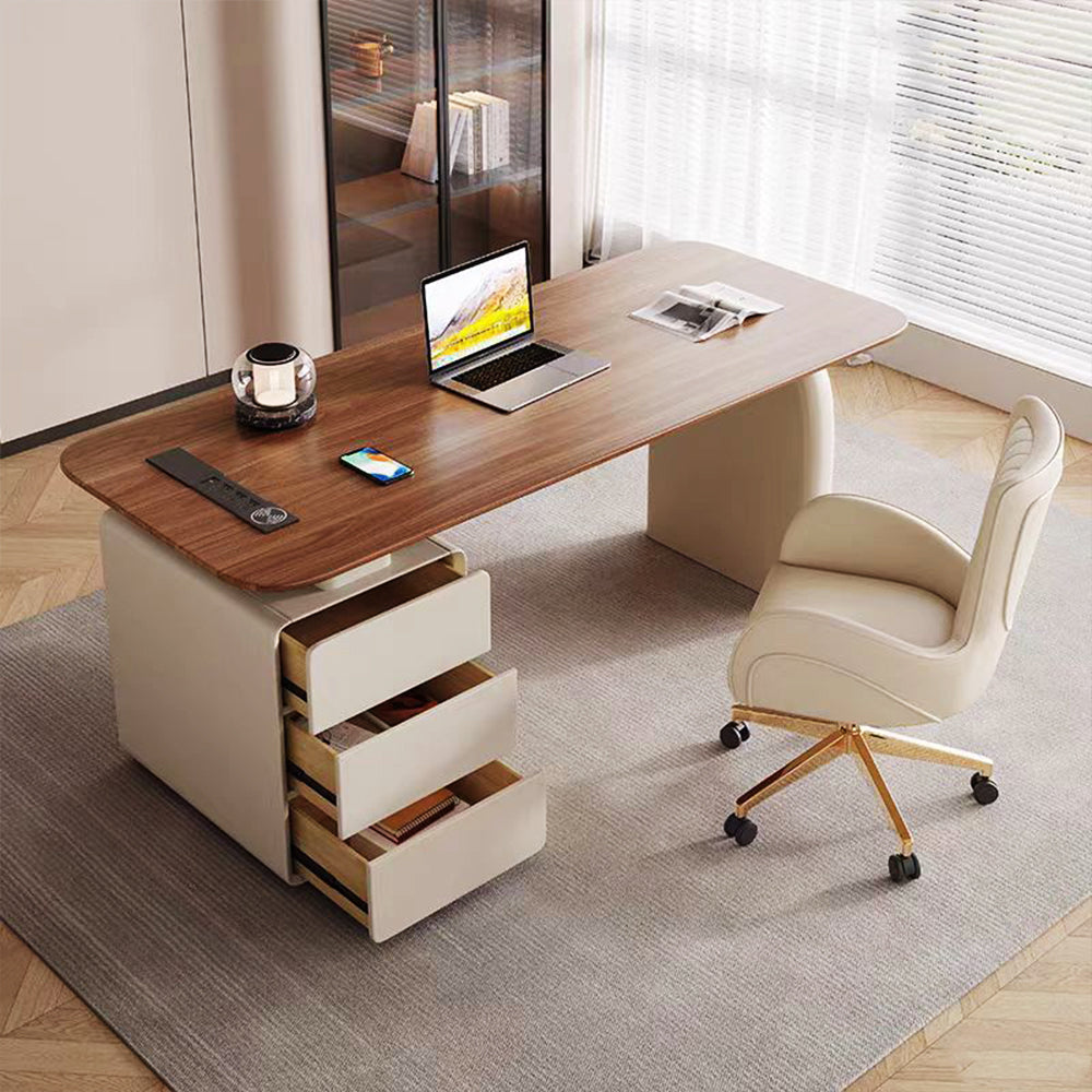 LUXORA DR1075 140/160/180/200cm Minimalist Solid Wood Painted Desk