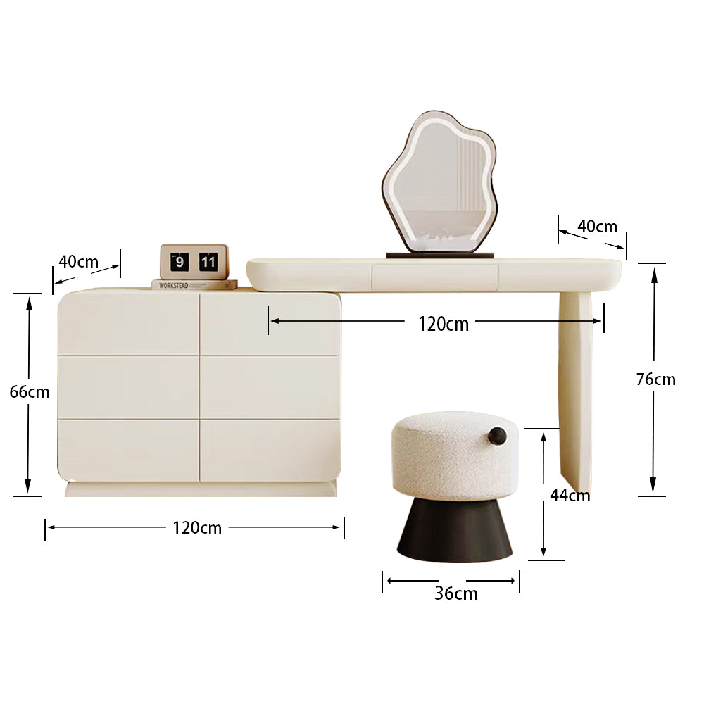 LUXORA DR1083 120cm Minimalist Solid Wood Dressing Table