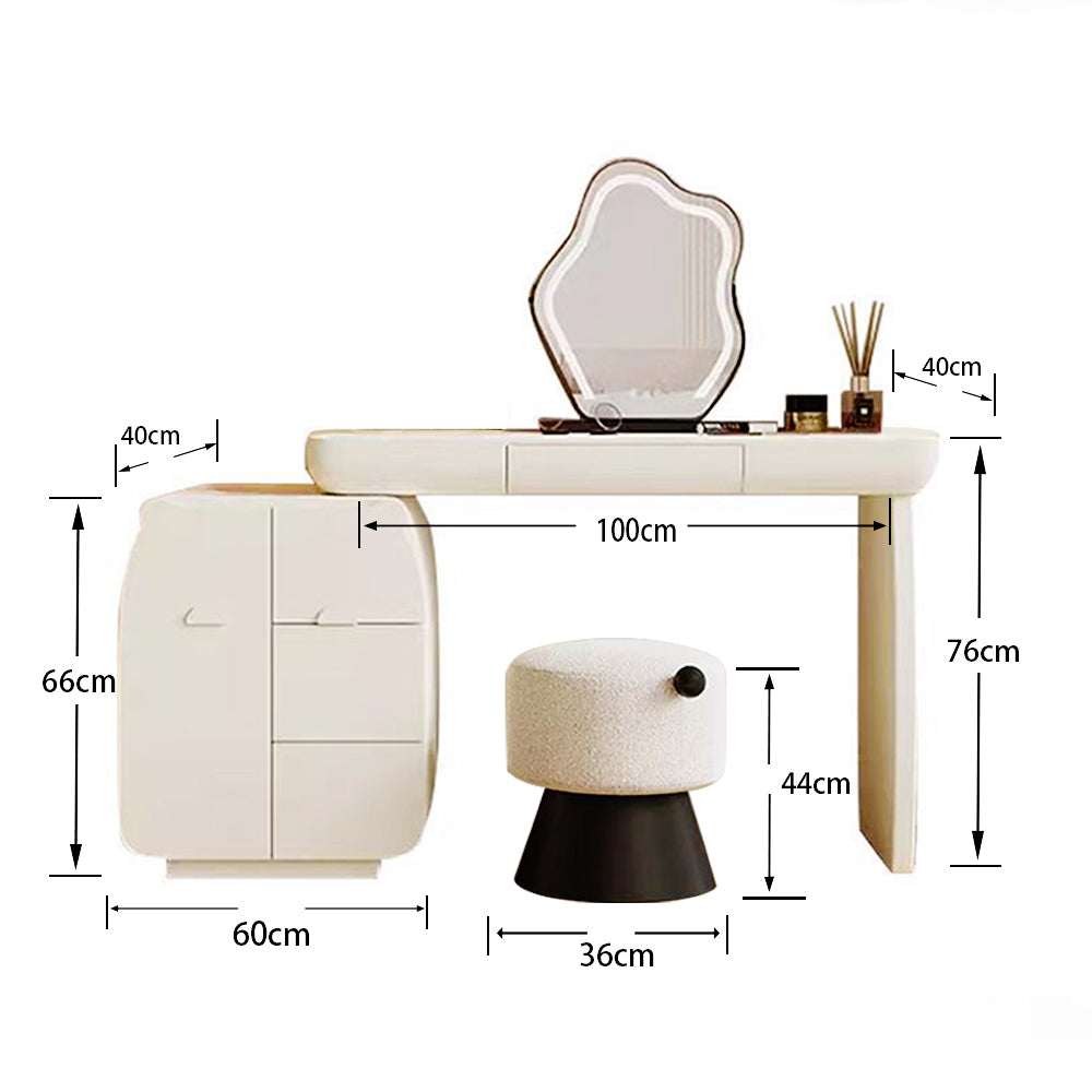 LUXORA DR1084 100/120cm Minimalist Solid Wood Dressing Table