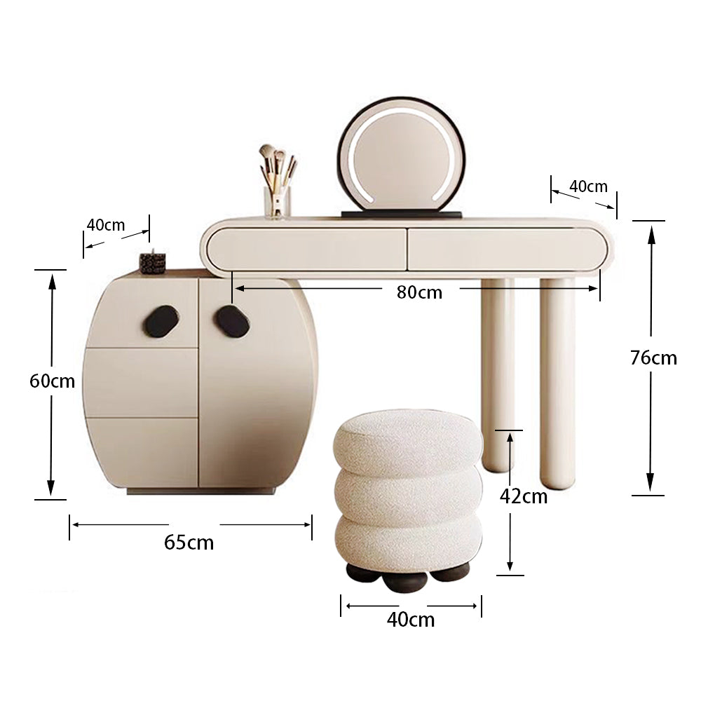 LUXORA DR1085 80/100/120cm Minimalist Solid Wood Dressing Table