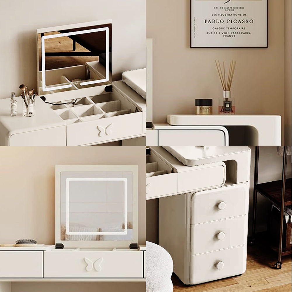 LUXORA DR1087 100/120cm Minimalist Solid Wood Dressing Table