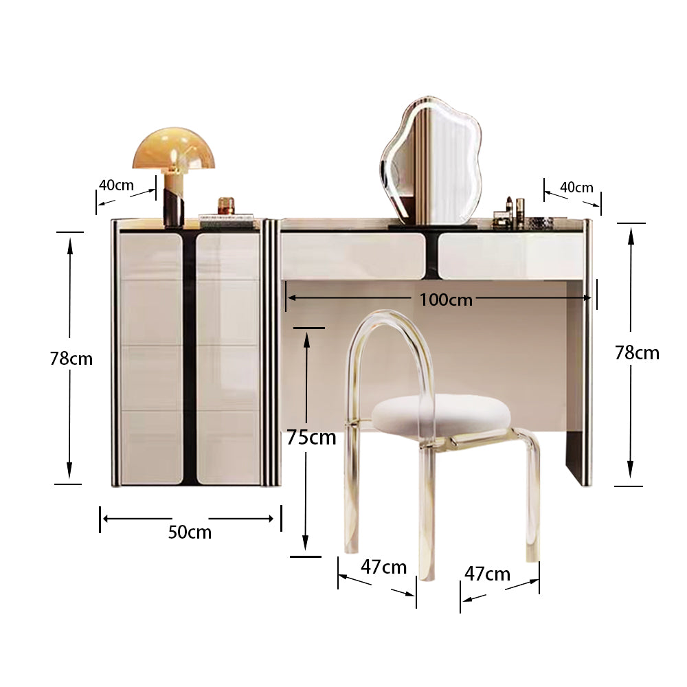 LUXORA DR1090 100/120cm Minimalist Solid Wood Dressing Table