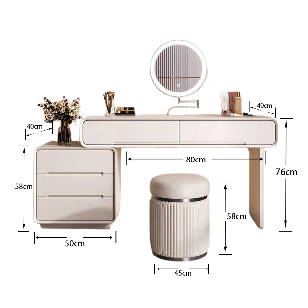 LUXORA DR1091 80/100/120cm Minimalist Solid Wood Dressing Table