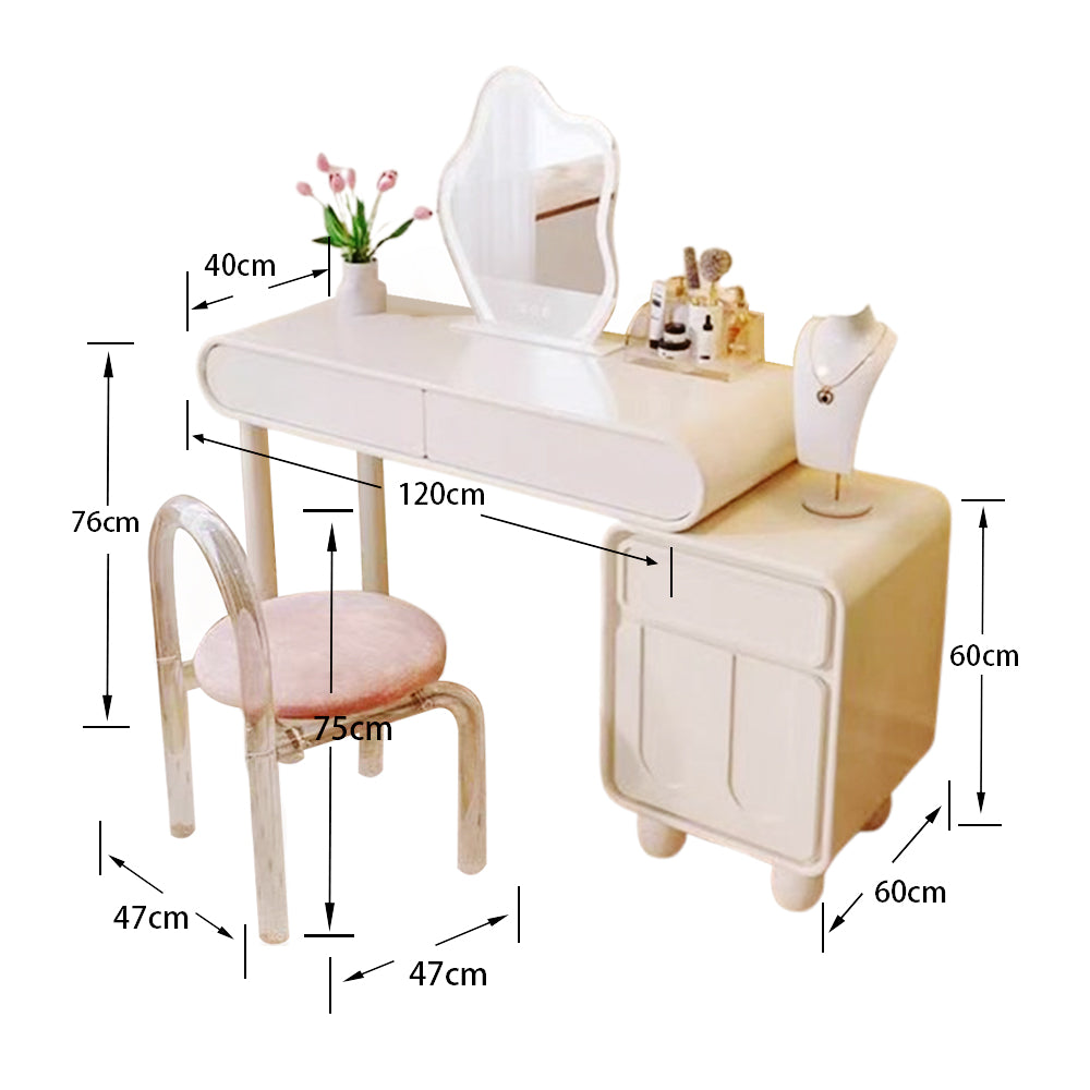 LUXORA DR1092 80/100/120cm Minimalist Solid Wood Dressing Table