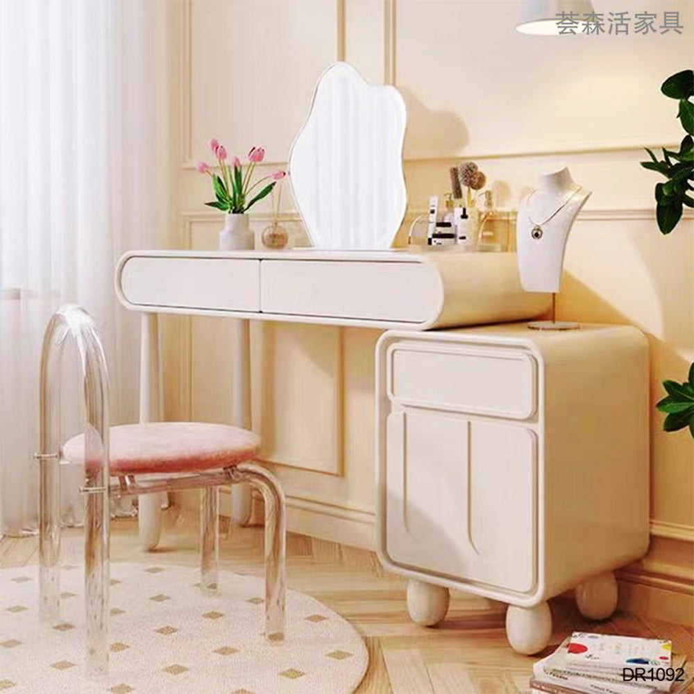 LUXORA DR1092 80/100/120cm Minimalist Solid Wood Dressing Table