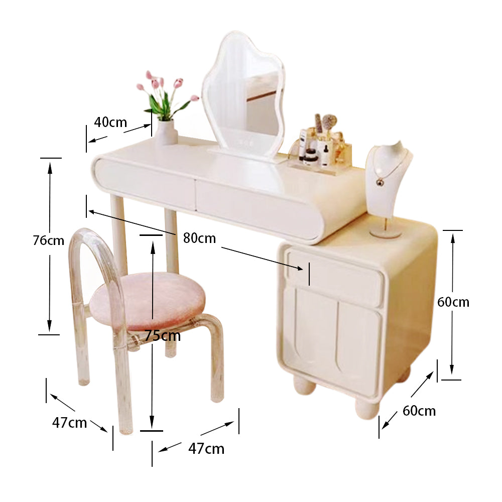 LUXORA DR1092 80/100/120cm Minimalist Solid Wood Dressing Table