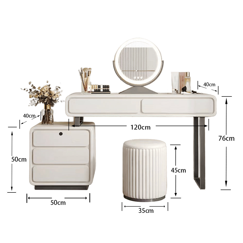 LUXORA DR1094 80/100/120cm Minimalist Solid Wood Dressing Table