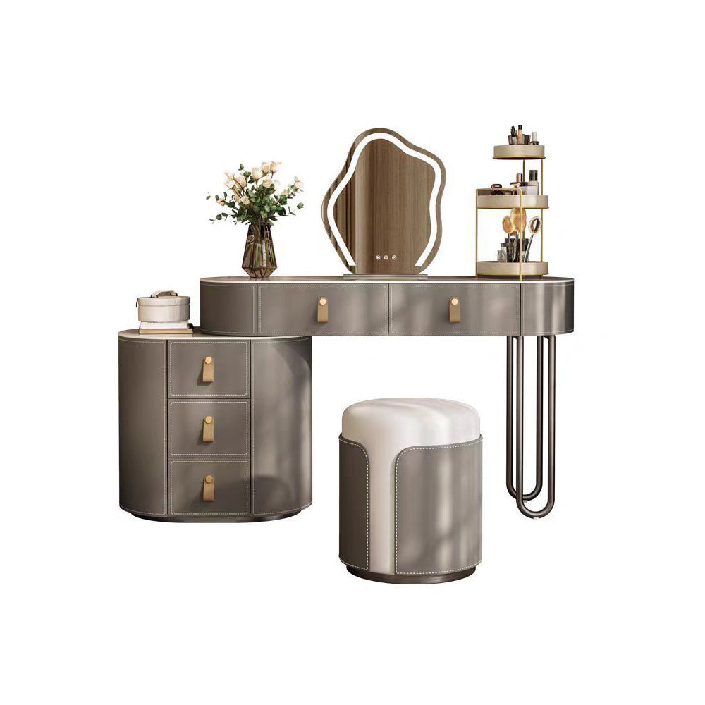 LUXORA DR1097 100-120cm Rock Countertop Solid Wood Cabinet Dressing Table