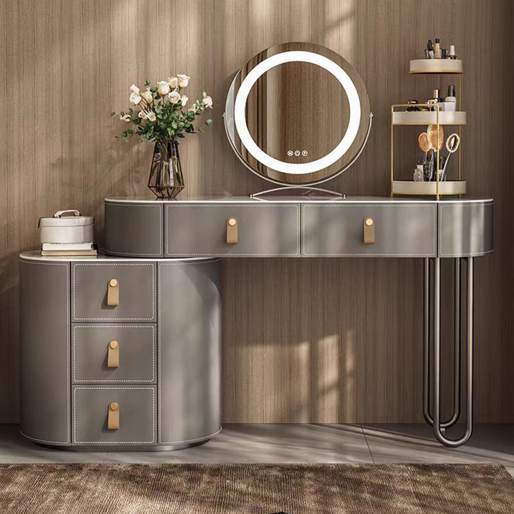 LUXORA DR1097 100-120cm Rock Countertop Solid Wood Cabinet Dressing Table