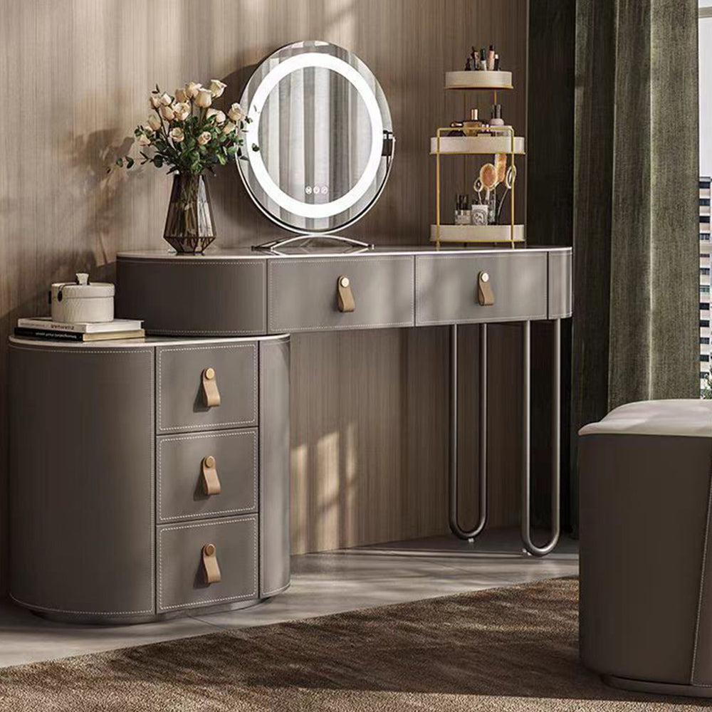 LUXORA DR1097 100-120cm Rock Countertop Solid Wood Cabinet Dressing Table