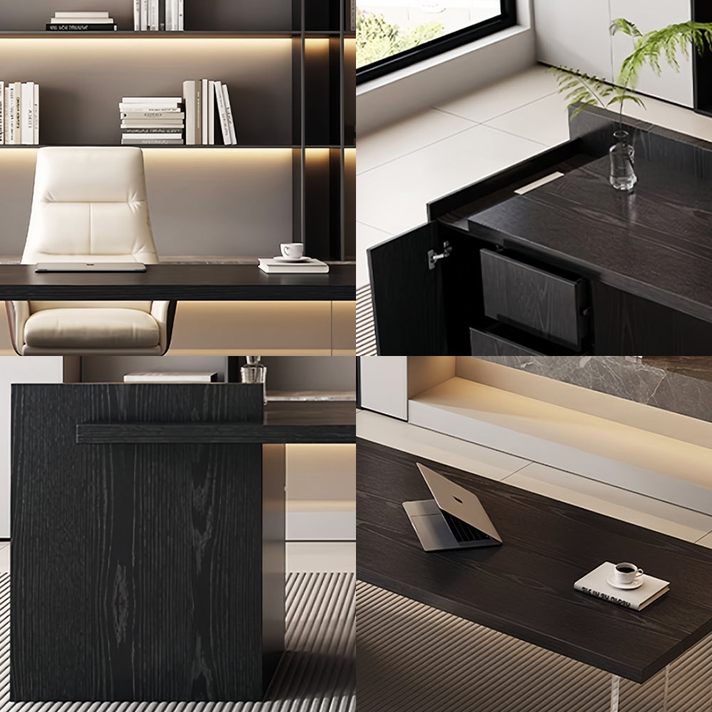 LUXORA DR1101 160/180/200cm Minimalist Manchurian Ash Veneer Desk