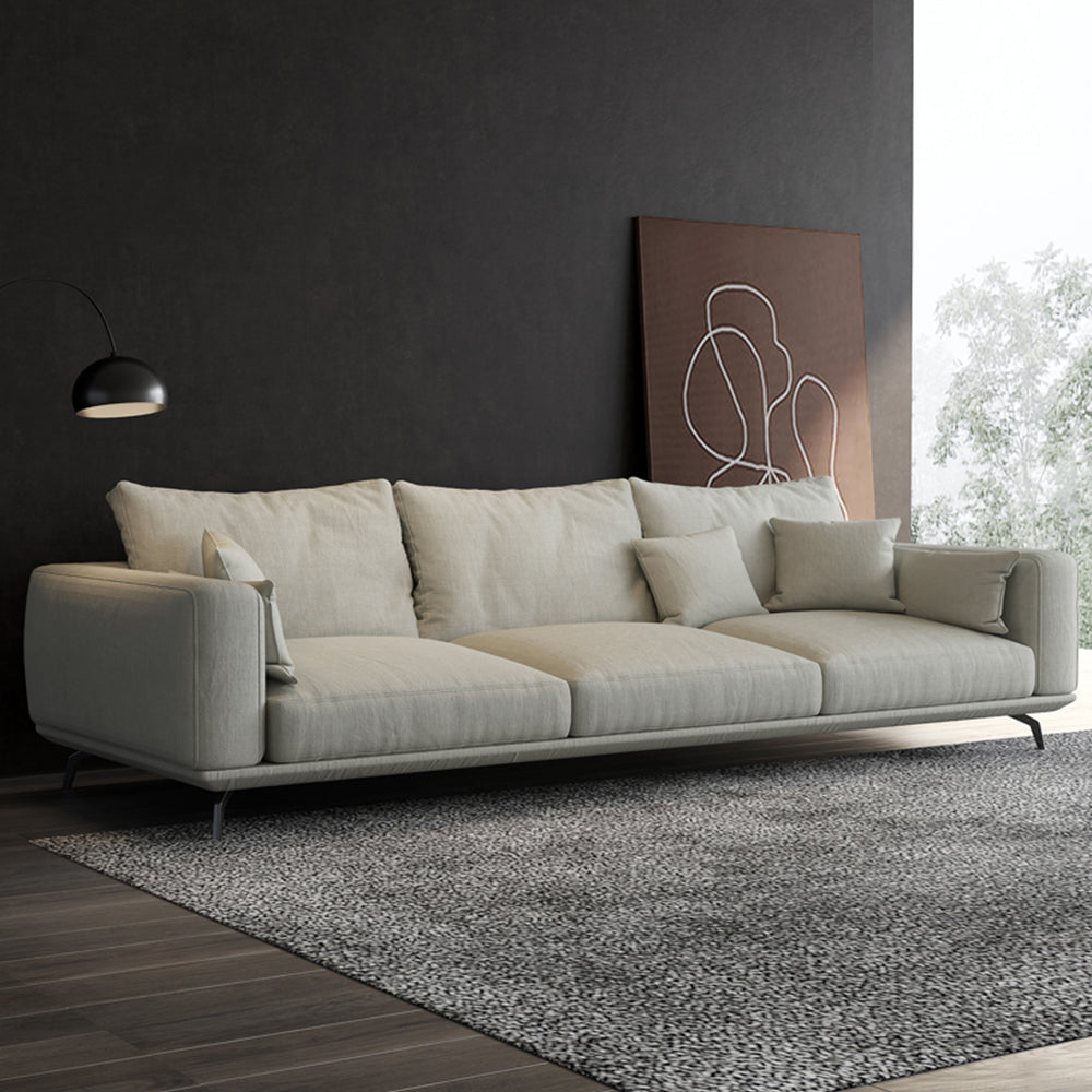 LUXORA S1047 210cm Length Tech Fabric Sofa Solid Wood Frame