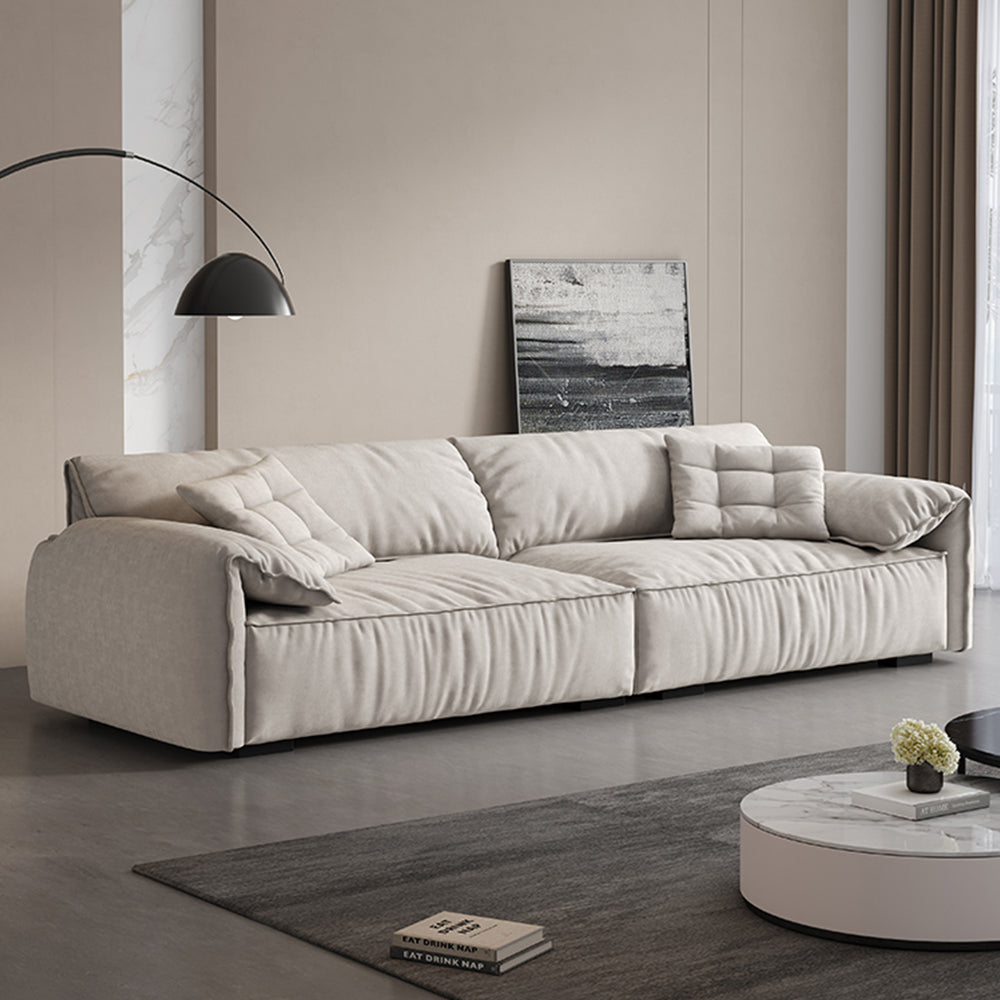 LUXORA S1051 220cm Length Tech Fabric Sofa Solid Wood Frame