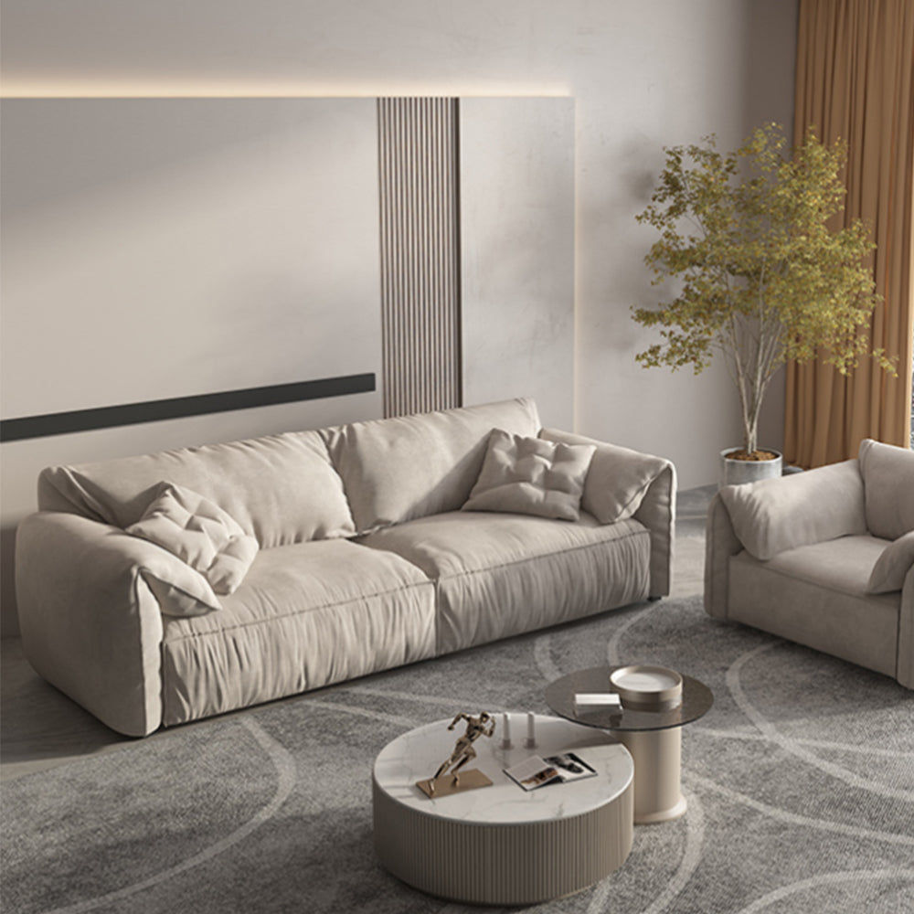 LUXORA S1051 220cm Length Tech Fabric Sofa Solid Wood Frame