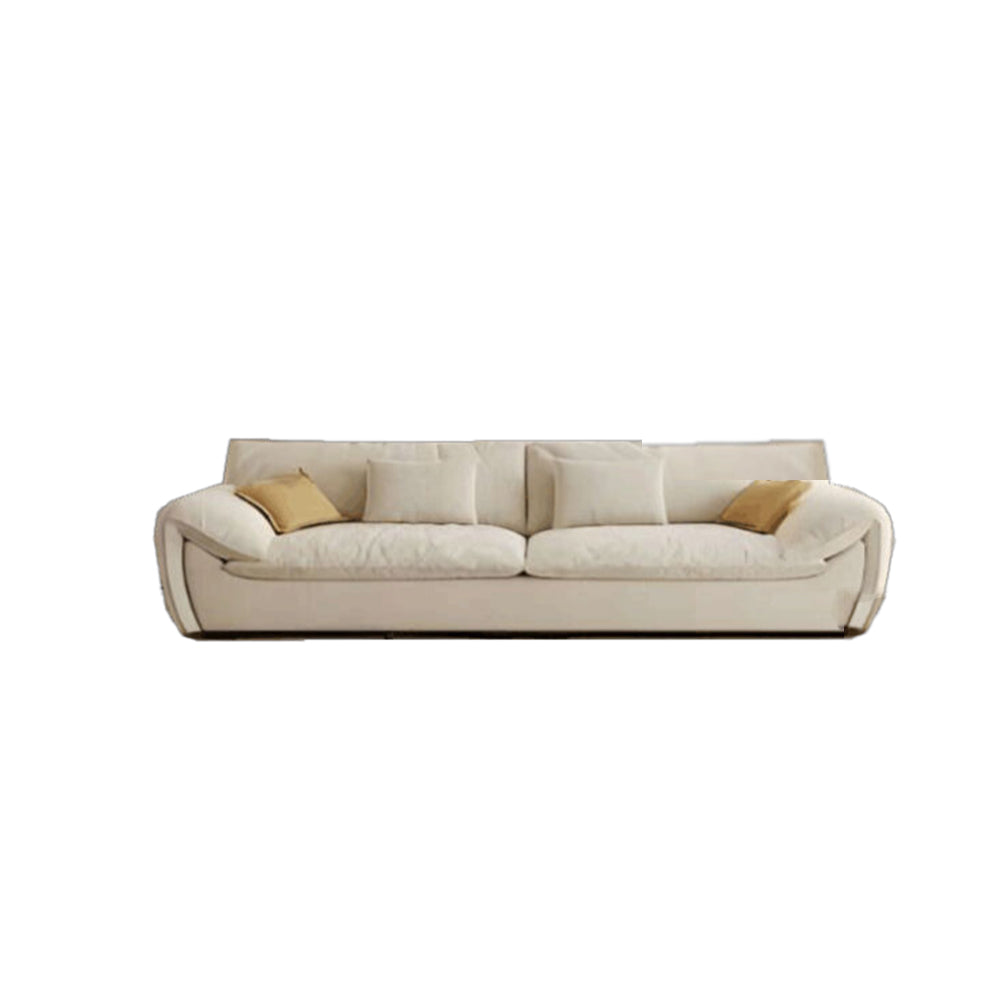 LUXORA S1056 180/220cm Length Faux Suede Fabric Sofa Solid Wood Frame