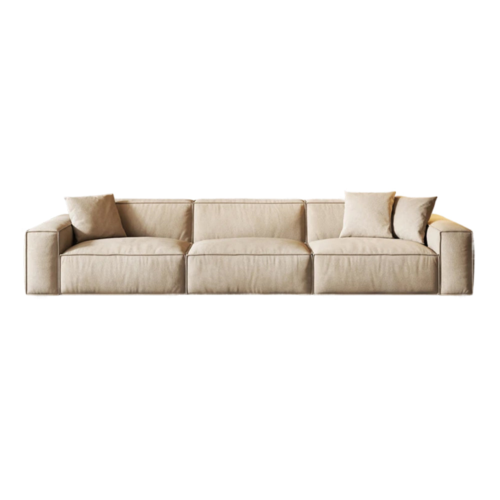 LUXORA S1064 180/220cm Length Microfiber Leather Fabric Sofa Solid Wood Frame