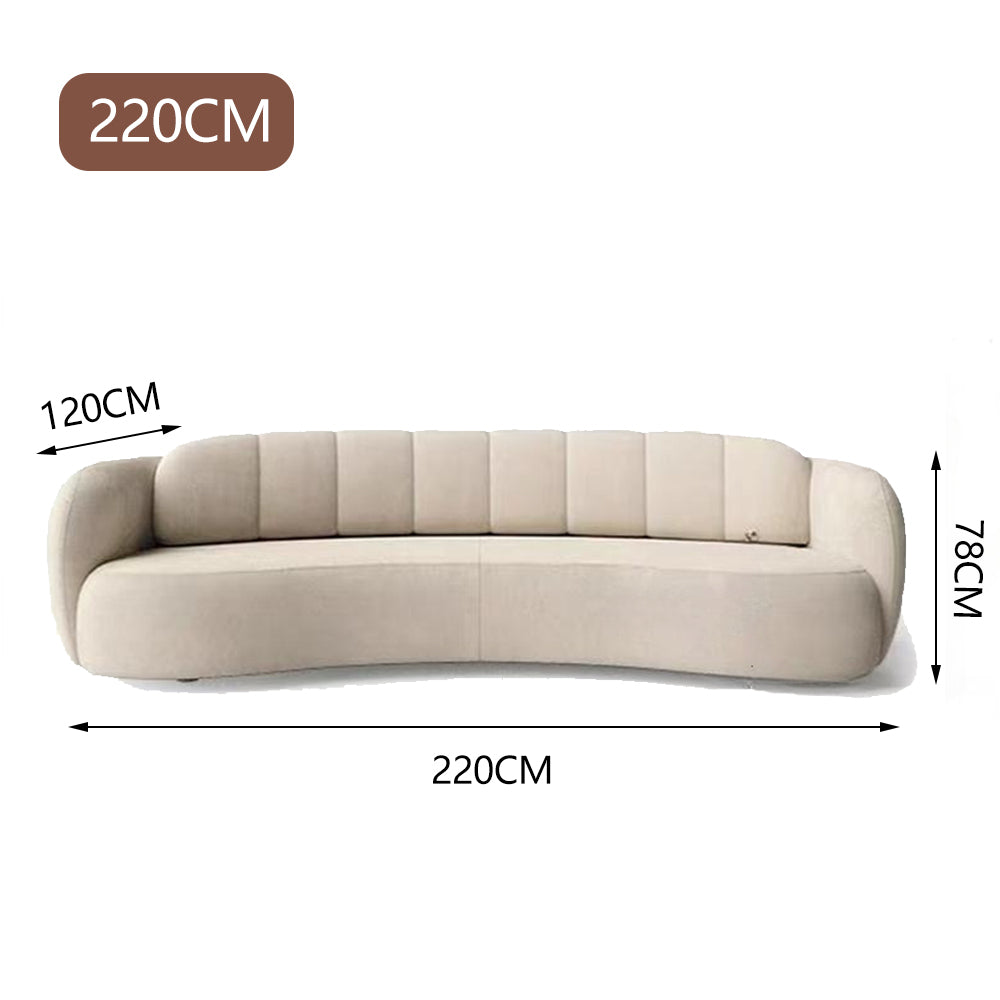 LUXORA S1141 Fashionable Minimalist Style Solid Wood Sofa 220cm High-Tech Fabric