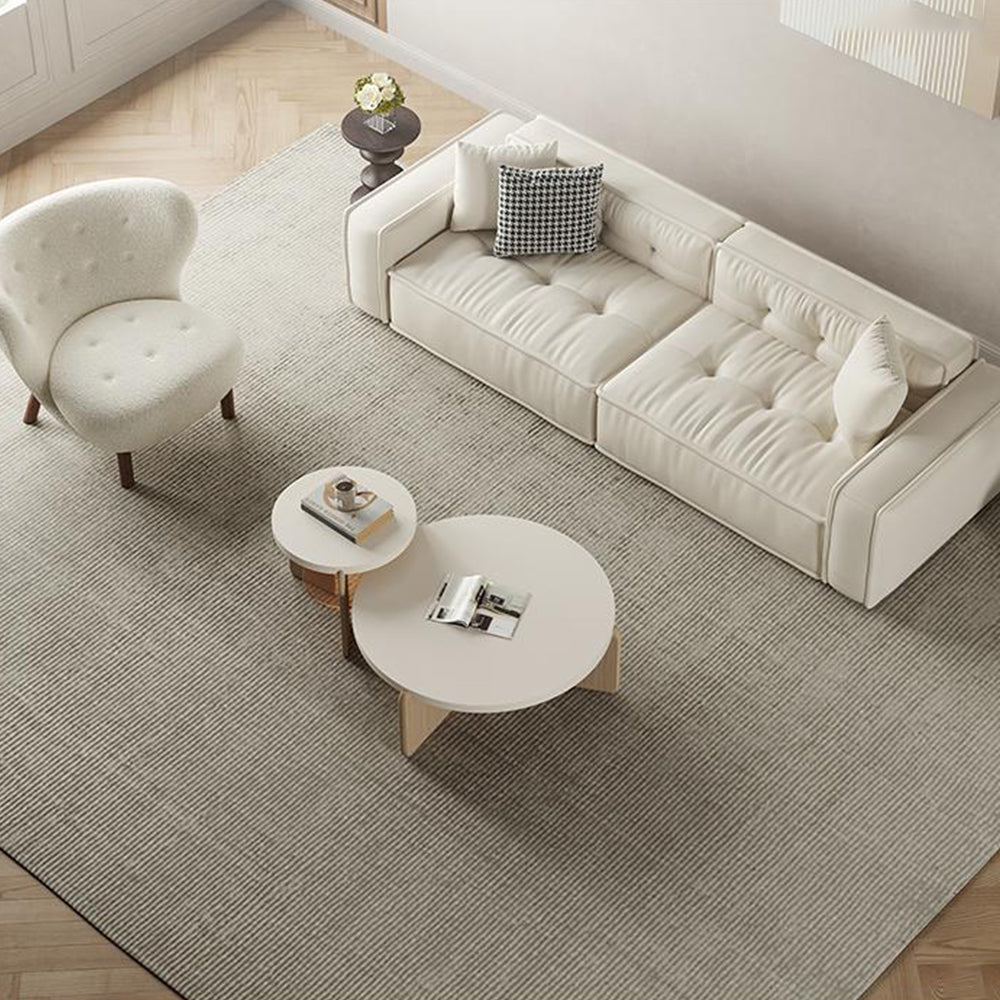 LUXORA S1169 180/210cm Length Microfiber Leather Fabric Sofa Solid Wood Frame