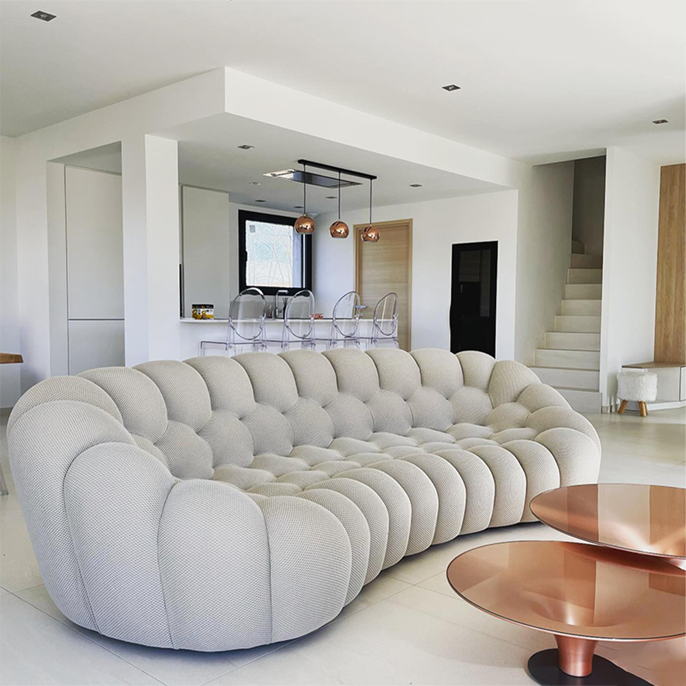 LUXORA S1175 200/250CM 3D Fabric Curved Shell Sofa